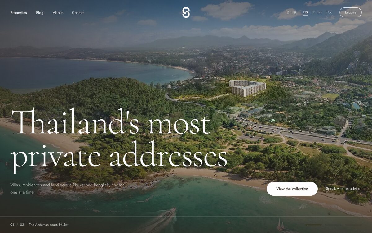 JSP Real Estate website homepage